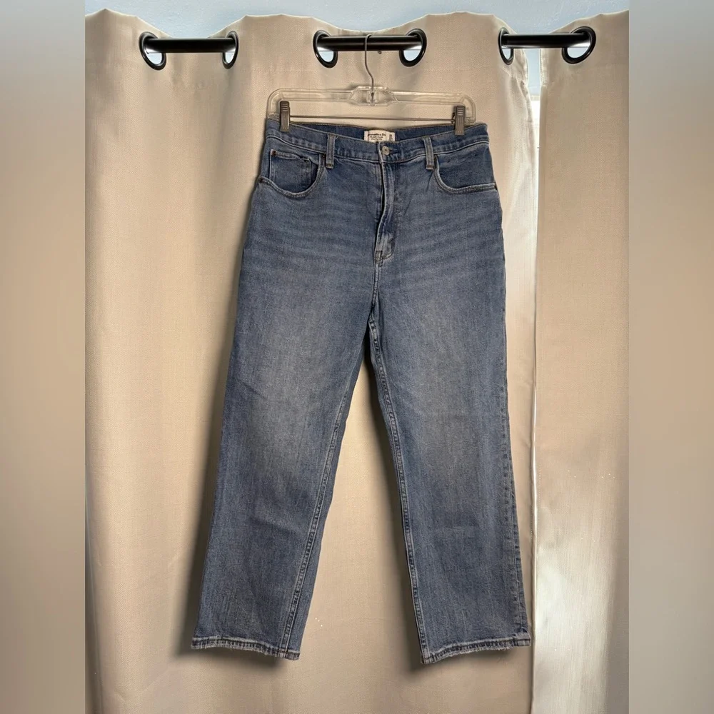 Abercrombie & Fitch Ankle Straight Ultra High Rise Curve Love Jeans 10 / 30 S - Picture 4 of 11